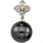 18kt Yellow Gold Tahitian Pearl & Diamond Pendant