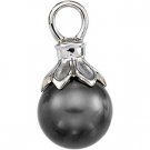 14kt White Gold Tahitian Pearl Pendant