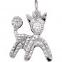 14kt Yellow Gold Cubic Zirconia Dog