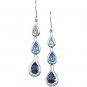 14kt White Gold Topaz Earring