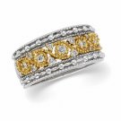 14kt Two Tone Gold Diamond Bridal Anniversary Band Ring