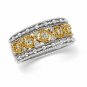 14kt Two Tone Gold Diamond Bridal Anniversary Band Ring