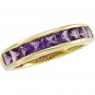 14kt Yellow Gold Amethyst Channel Ring