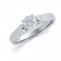 14kt White Gold Diamond Solitaire Bridal Engagement Ring