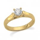 14kt Yellow Gold Diamond Solitaire Engagement Ring