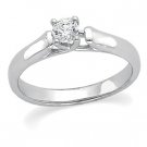 14kt White Gold Solitaire Diamond Engagement Ring