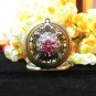 Vintage silver baby turtle rhinestone bronze antique charm steampunk pocket watch necklace