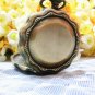 Vintage Lotus hollow gold face bronze antique fashion steampunk pocket watch necklace