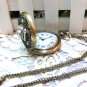 Creative camera rhinestone bronze pocket watch necklace, vintage charm steampunk pocket watch.