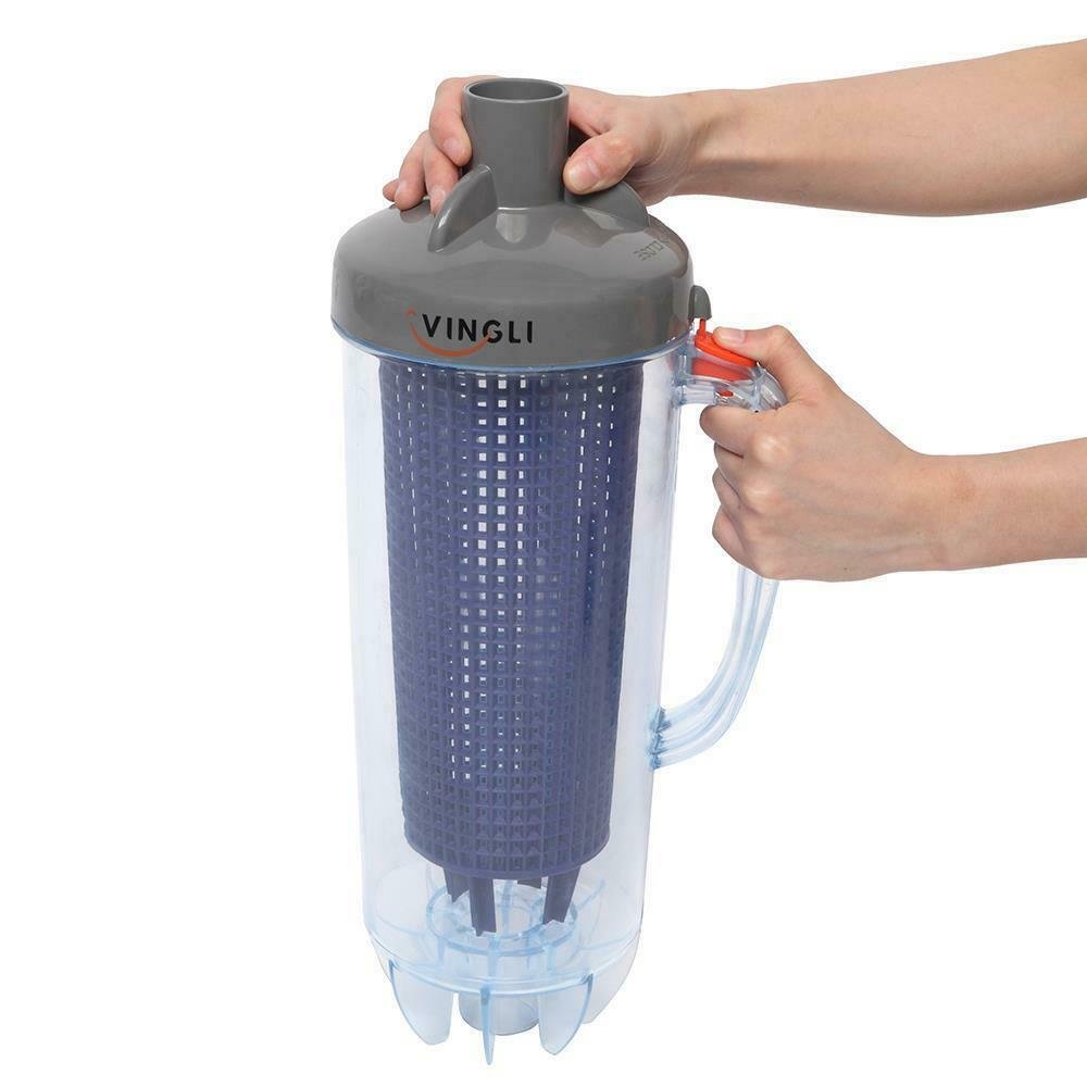 Swimming Pool Leaf Canister Mesh Basket Leaf Catcher Trap Suction