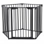 5 Pannels Baby Child Safety Hearth Gate Metal Fire Gate Fireplace Safe Fence