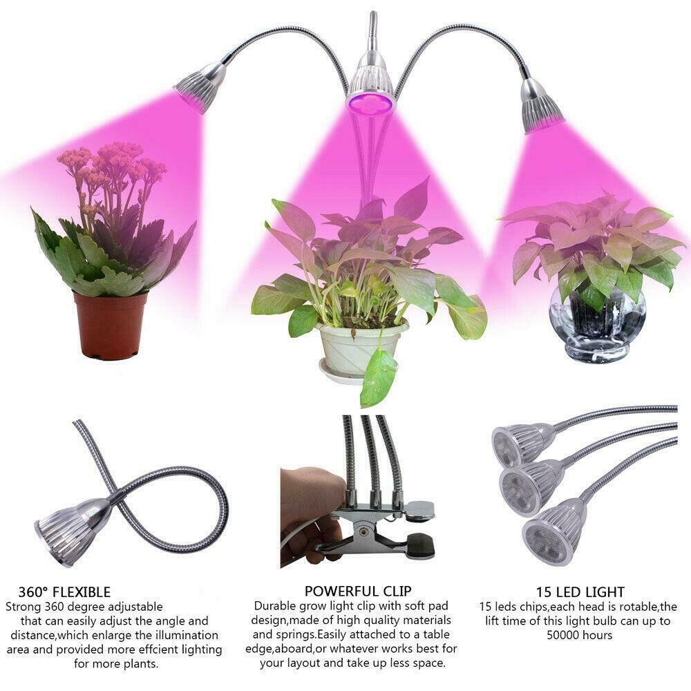 LED Grow Light Grow Lamp Bulb for Indoor Plants 45W Super Bright 60