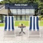 Adjustable Populus Wood BBQ Beach Chair Party Lawn Poolside Folding Camping Seat