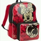 Girls Large 16" Disney MINNIE MOUSE BACKPACK+LUNCH BOX Kit School Back Pack Set