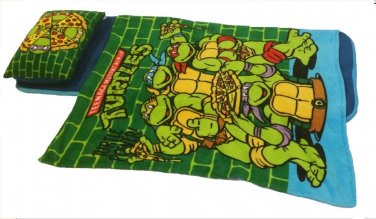 Memory Foam Disney TURTLES Deluxe  Nap Mat Pillow & Blanket Daycare Sleeping Bag