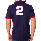 2014 US Flag on neck US POLO ASSN USPA RAULPH LAURAN  Short Sleeve Navy SZ XXL