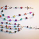 Pretty Rainbow Rosary Beads and Bracelet to Match