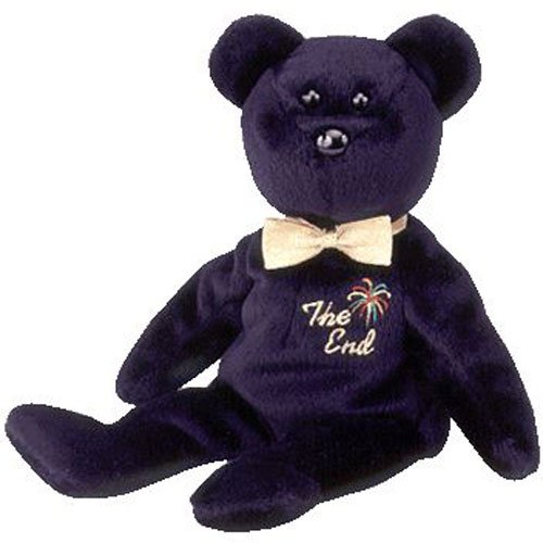 the end black bear beanie baby