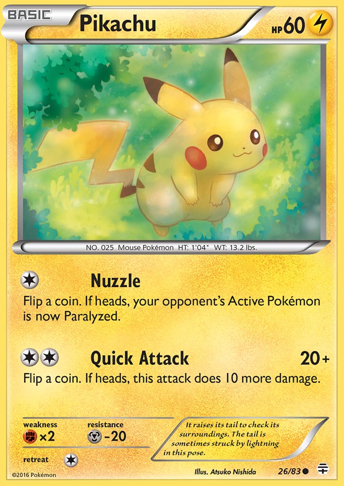 Pokemon Generations Single Card Common Pikachu 26/83