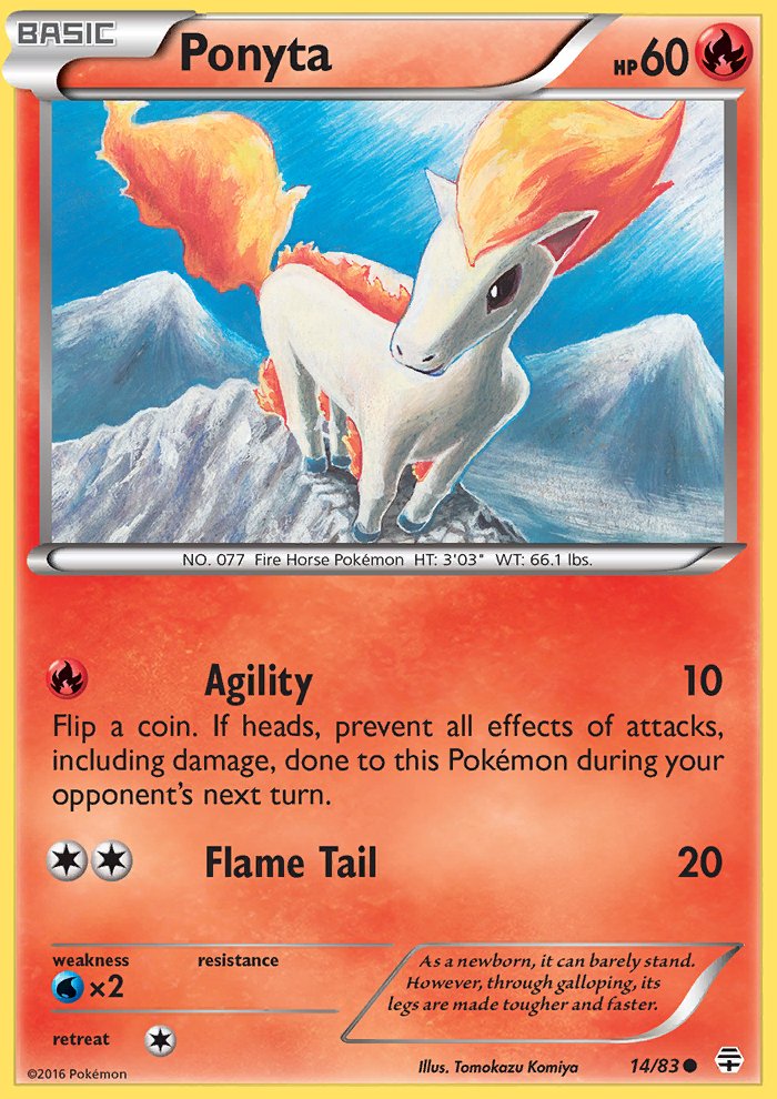 Pokemon Generations Single Card Common Ponyta 14/83