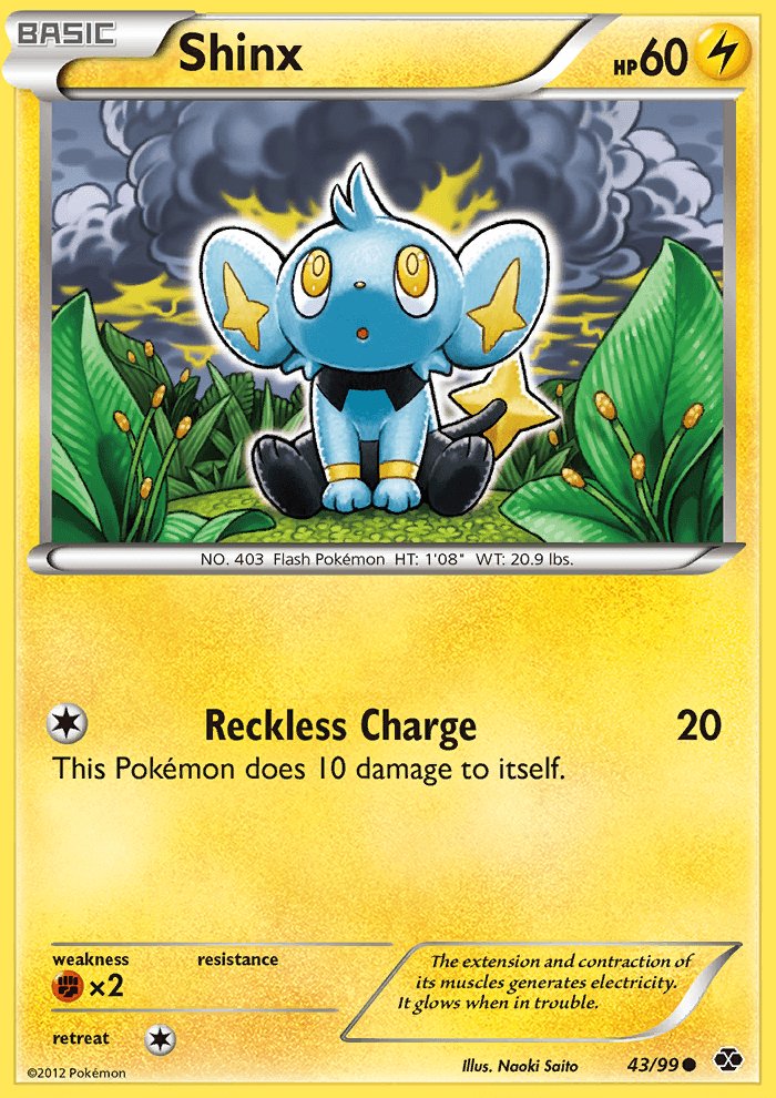 Pokemon B&W Next Destinies Single Card Common Shinx 43/99