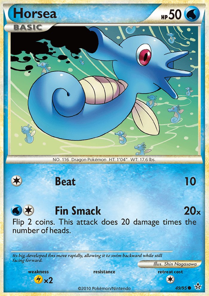Pokemon HS Unleashed Single Card Common Horsea 49 95