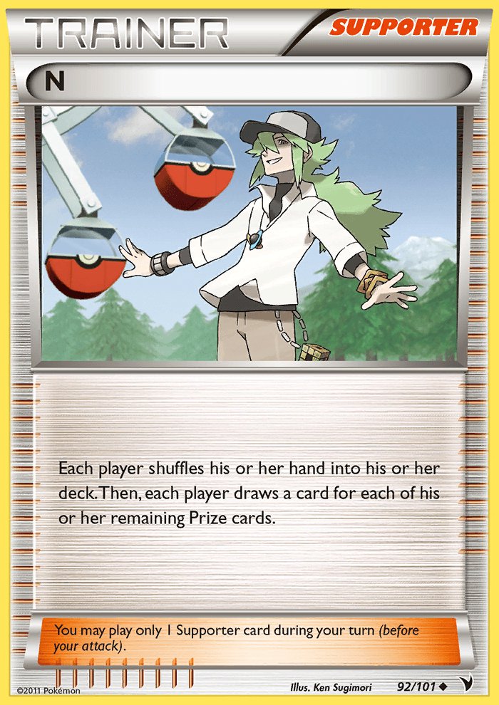 Card: N Number: 92/101 Card type: Trainer-Supporter Set: Black & White ...