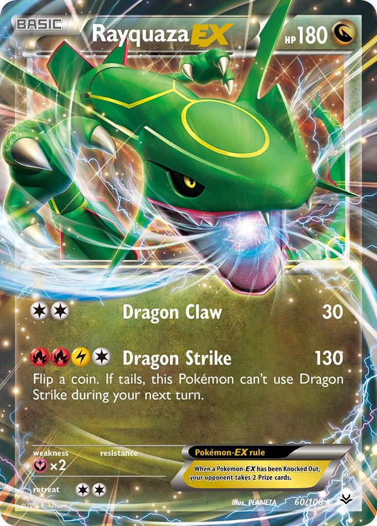 Pokemon XY Roaring Skies Single Card Rare Holo EX Rayquaza EX 60/108