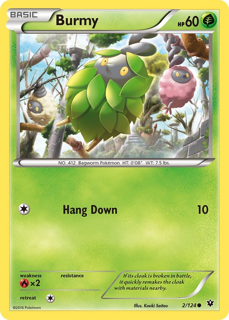 Pokemon XY Fates Collide Single Card Common Burmy 2/124