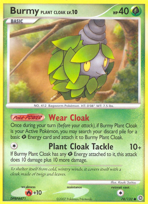 Pokemon D&P Secret Wonders Single Card Common Burmy Plant Cloak 78/132