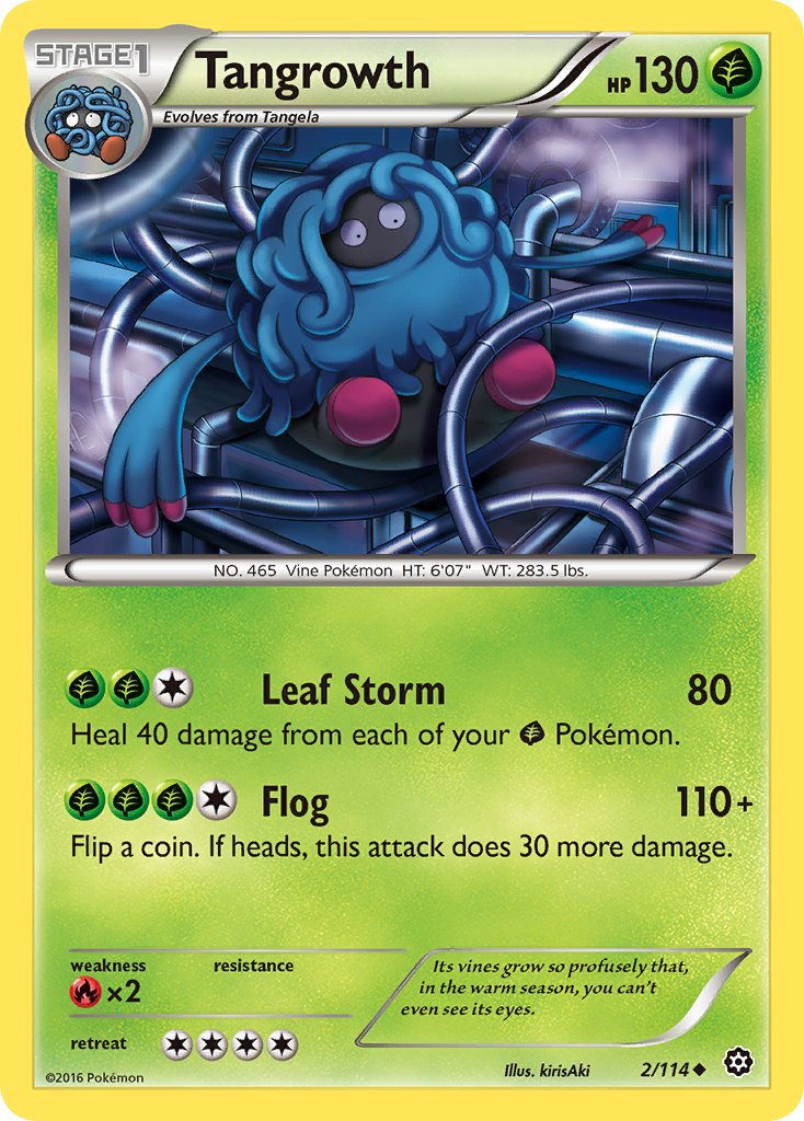 Pokemon XY Steam Siege Single Card Tangrowth 2/114 Pokemon XY Steam Siege Single Card Tangrowth 2/114