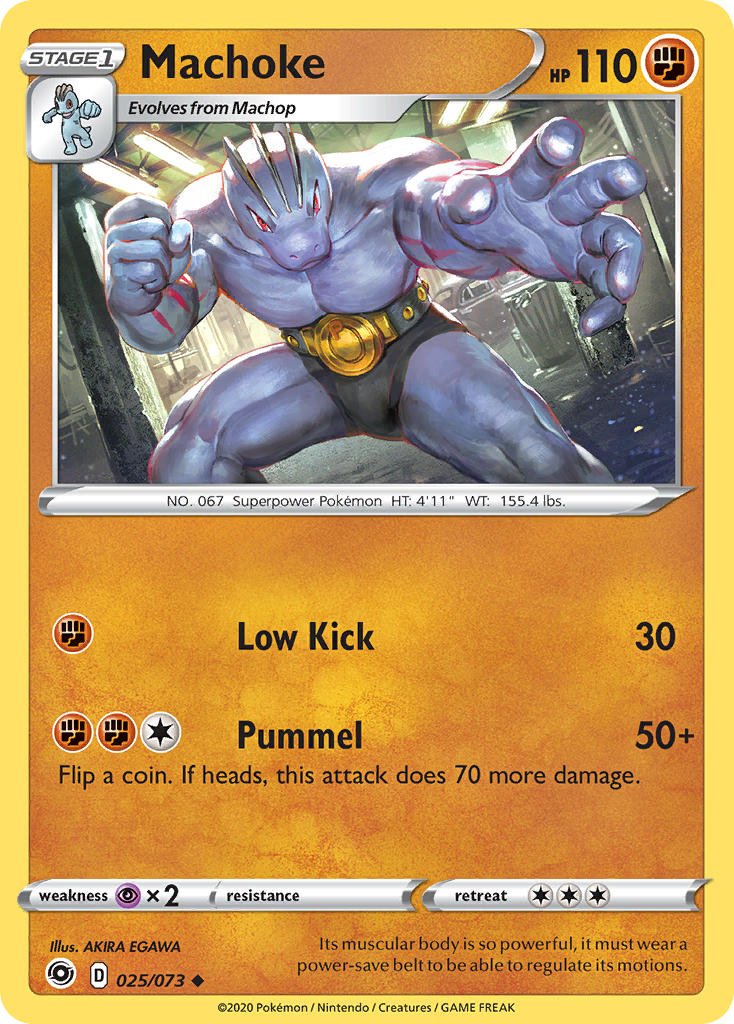 Pokemon Champion's Path Single Card Machoke 025/073
