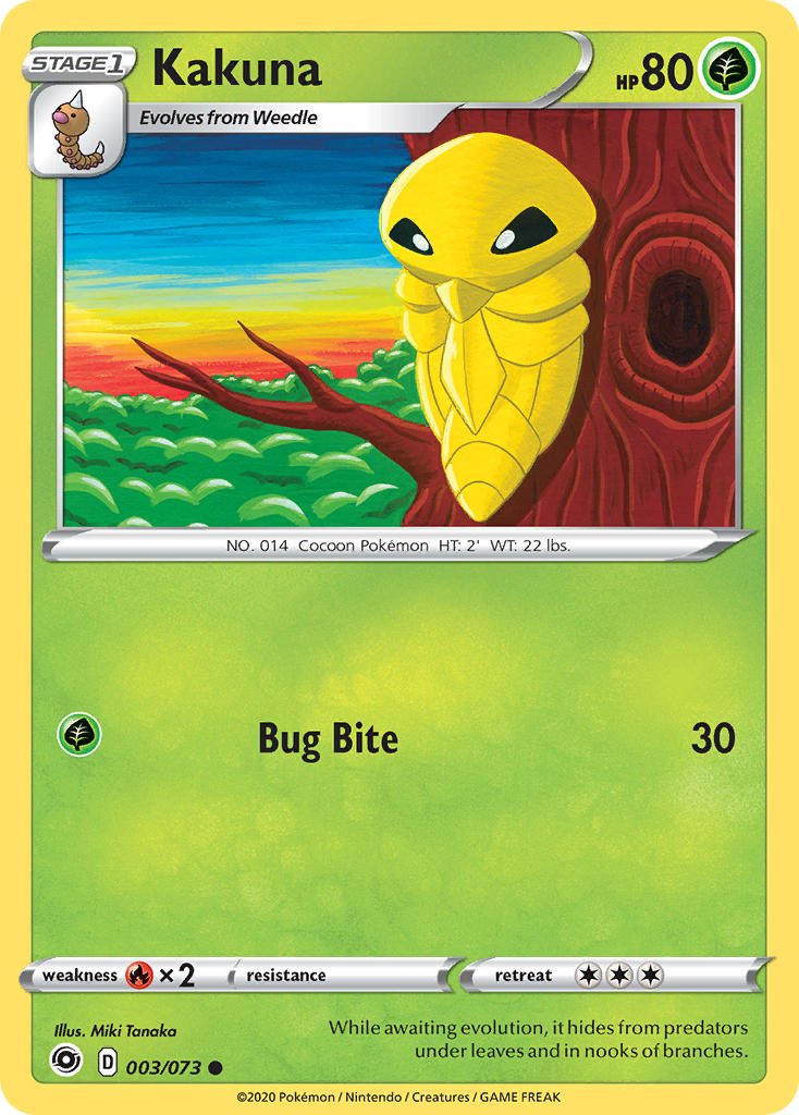 Pokemon Champion's Path Single Card Common Kakuna 003/073