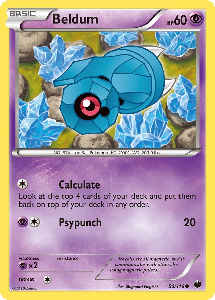 Pokemon B&W Plasma Freeze Single Card Common Beldum 50/116