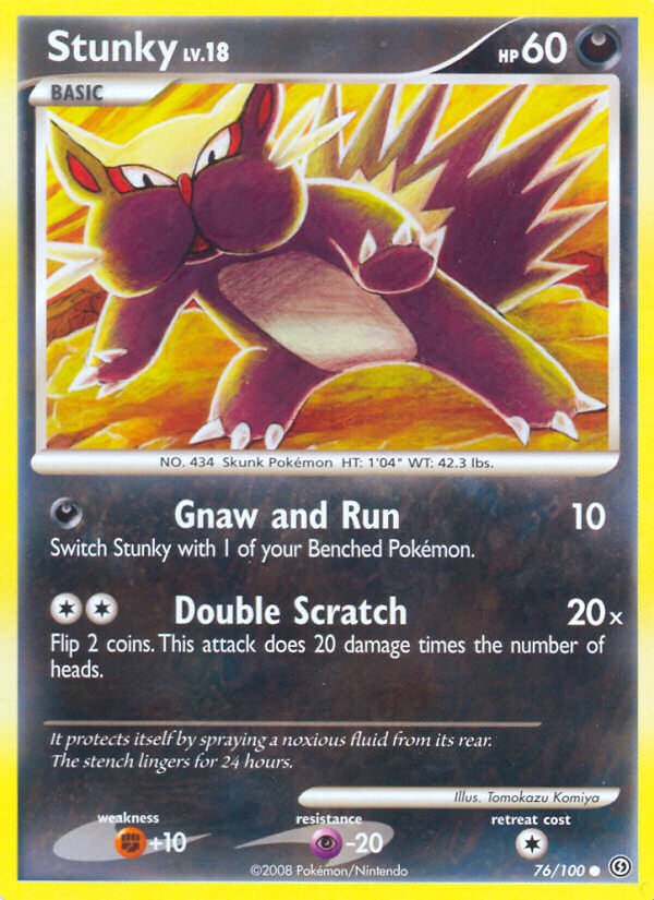 Pokemon D&P StormFront Single Card Common Stunky 76/100