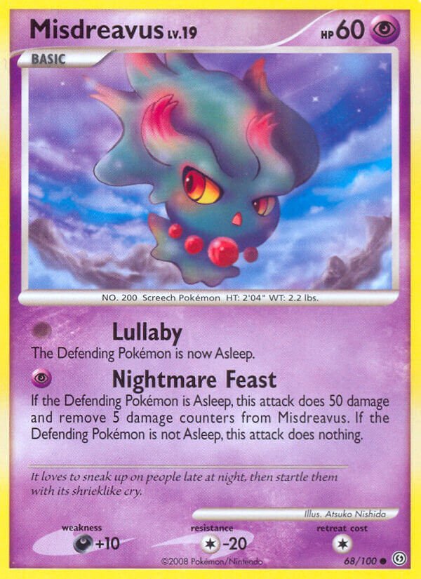 Pokemon D&P StormFront Single Card Common Misdreavus 68/100