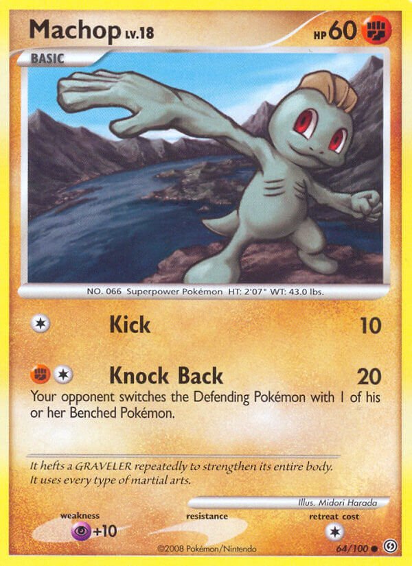 Pokemon D&P StormFront Single Card Common Machop 64/100