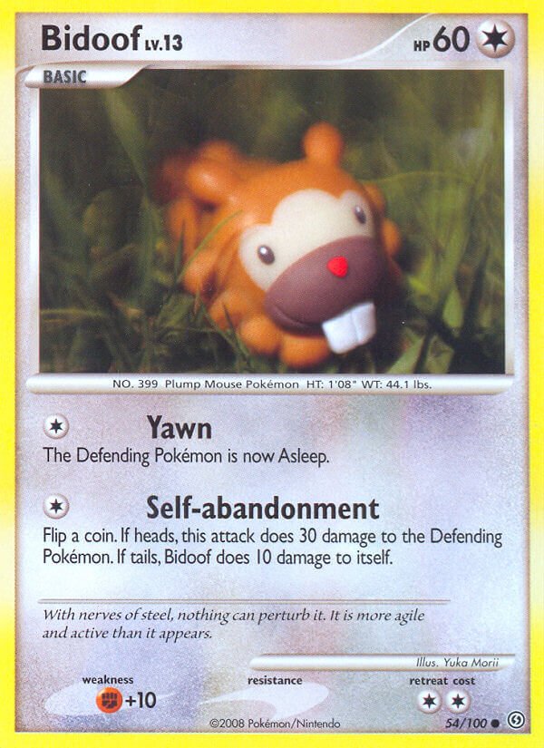 Pokemon D&P StormFront Single Card Common Bidoof 54/100