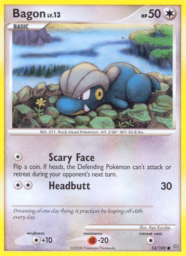 Pokemon D&P StormFront Single Card Common Bagon 53/100