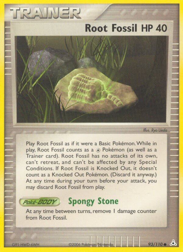 Pokemon EX Holon Phantoms Single Card Common Root Fossil 93/110
