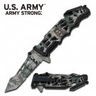 US ARMY "ARMY STRONG' RESCUE FOLDING KNIFE - DIGITAL CAMO