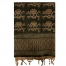 Skulls Jolly Roger Military Scarf Desert Tan Shemagh Great for Halloween