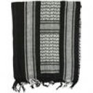 Tactical Military Scarf Black / White Shemagh Great for Halloween