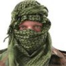 Tactical Military Scarf OD Green / Black Shemagh Great for Halloween
