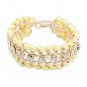 Gold plated Rhinestone Chain Bracelets 1793