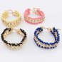 Gold plated Rhinestone Chain Bracelets 1793