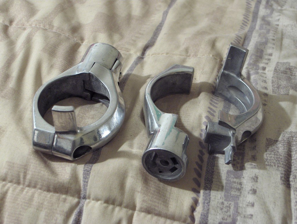 MOTORCYCLE Relocation Fork Turn Signal Or Fog Lamp Brackets Used Model ?