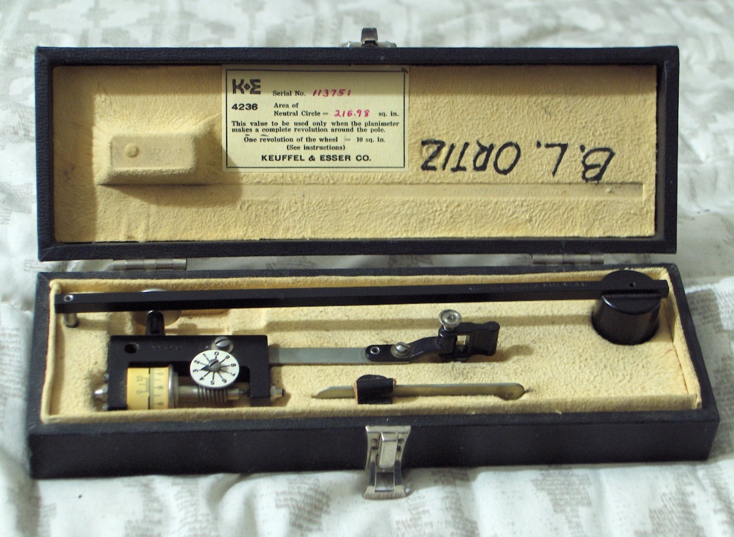 KEUFFEL ESSER Compensating Polar Planimeter No 4236 Late 1940 s