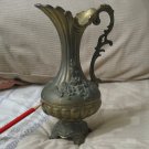BRASS Decorative Rose Flower Vase Water Jug 9 X 6 Used