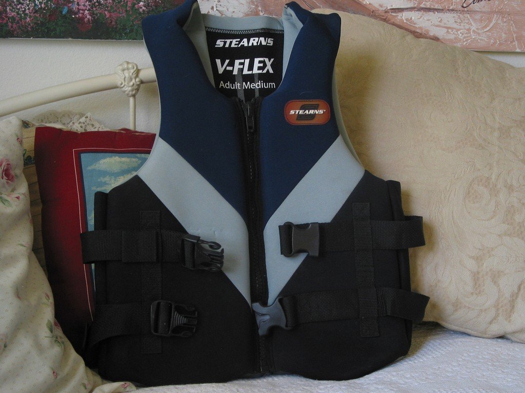 STEARNS Life Vest Jacket Preserver Blue Grey Black Size Med